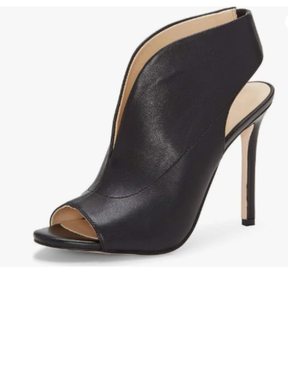 YDN Black Slingback Peep Toe Stiletto High Heel Sandals Ankle Boots Cutout Shoe